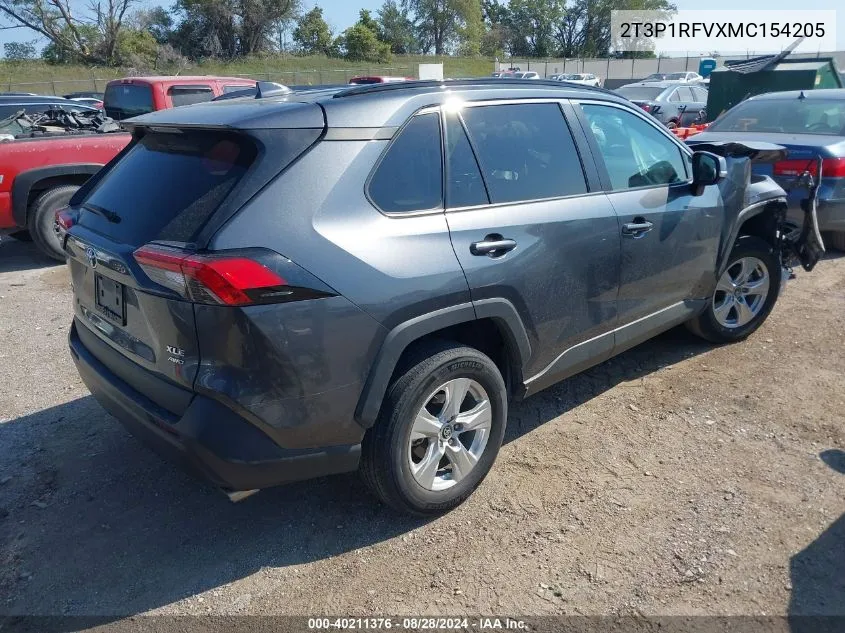 2021 Toyota Rav4 Xle VIN: 2T3P1RFVXMC154205 Lot: 40211376