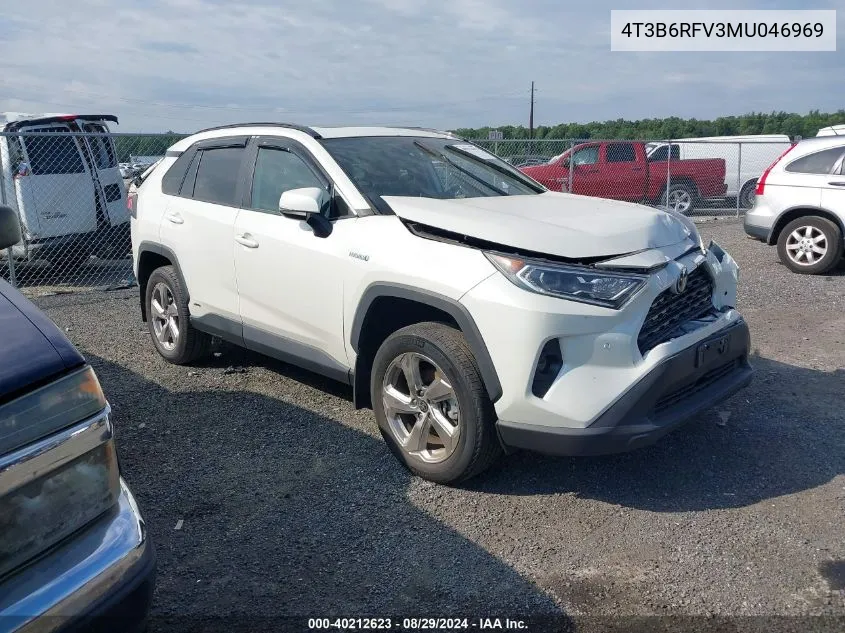 2021 Toyota Rav4 Hybrid Xle Premium VIN: 4T3B6RFV3MU046969 Lot: 40212623