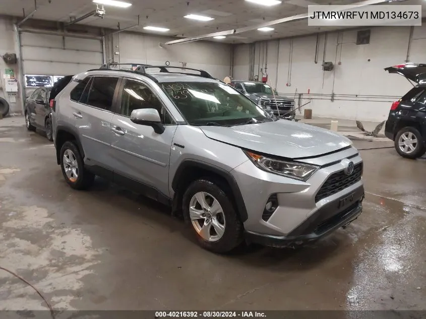 2021 Toyota Rav4 Hybrid Xle VIN: JTMRWRFV1MD134673 Lot: 40216392