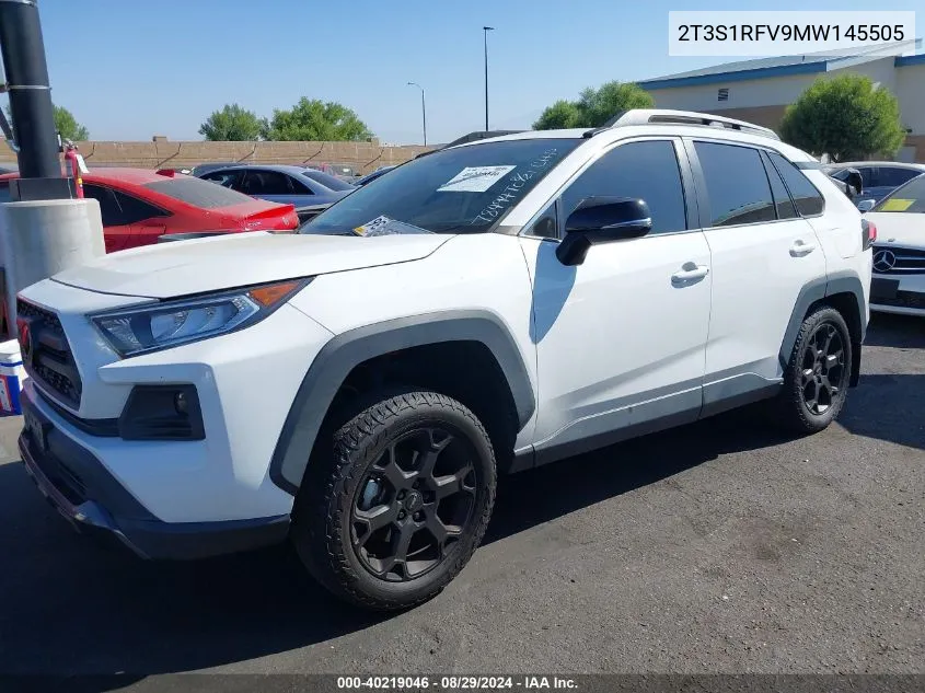 2021 Toyota Rav4 Trd Off-Road VIN: 2T3S1RFV9MW145505 Lot: 40219046