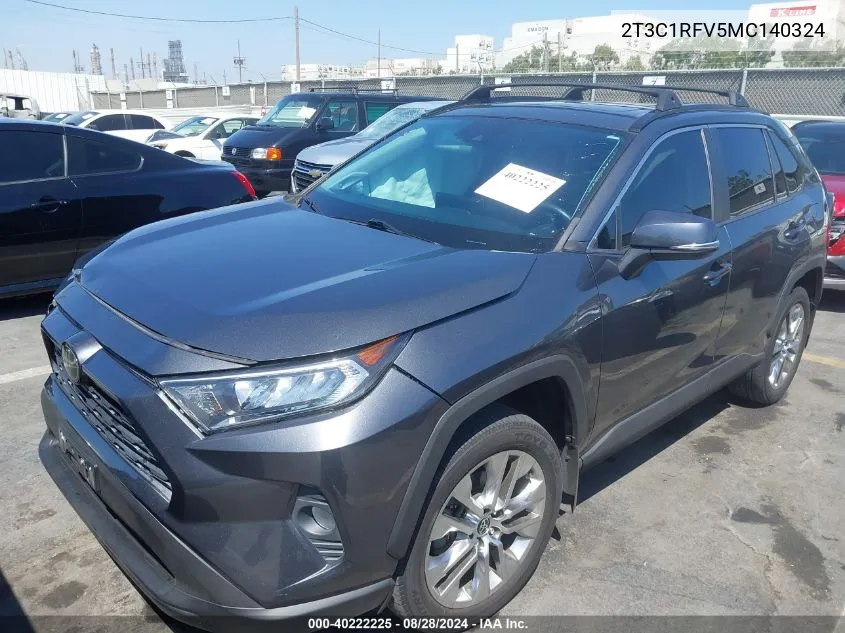 2021 Toyota Rav4 Xle Premium VIN: 2T3C1RFV5MC140324 Lot: 40222225