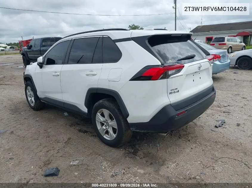 2021 Toyota Rav4 Xle VIN: 2T3W1RFV6MC104428 Lot: 40231809