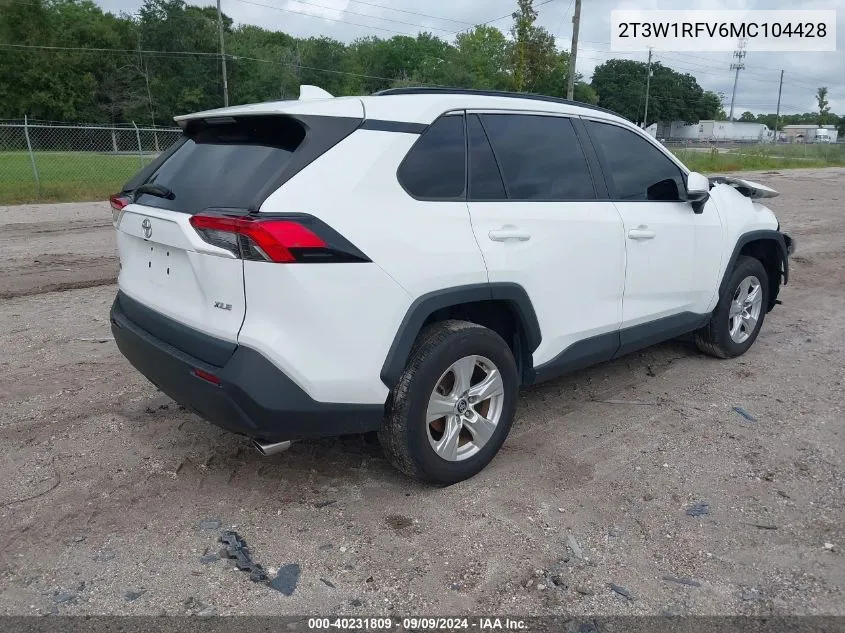 2021 Toyota Rav4 Xle VIN: 2T3W1RFV6MC104428 Lot: 40231809