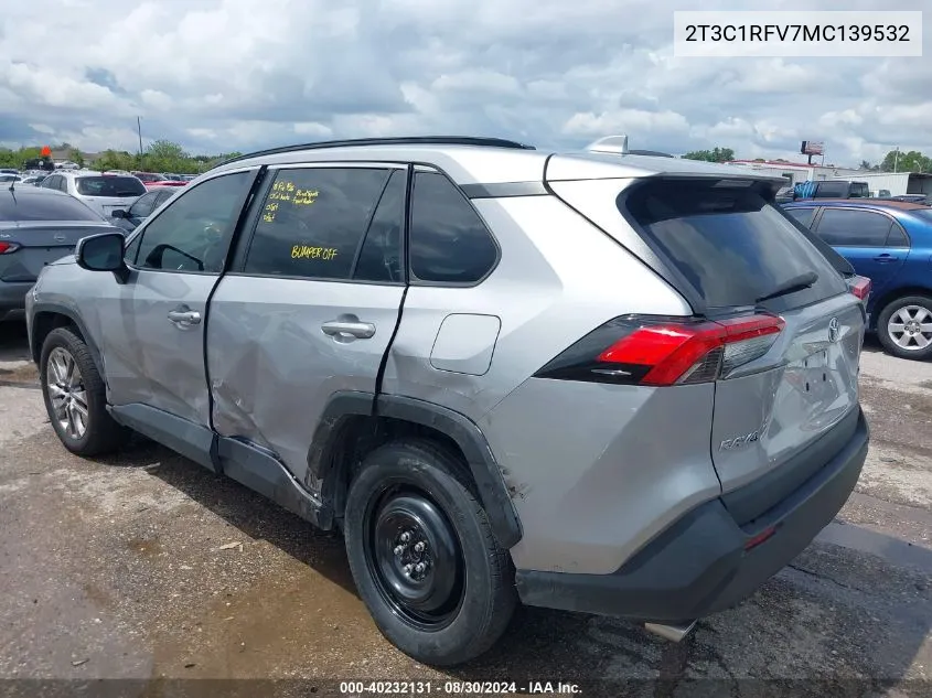 2021 Toyota Rav4 Xle Premium VIN: 2T3C1RFV7MC139532 Lot: 40232131