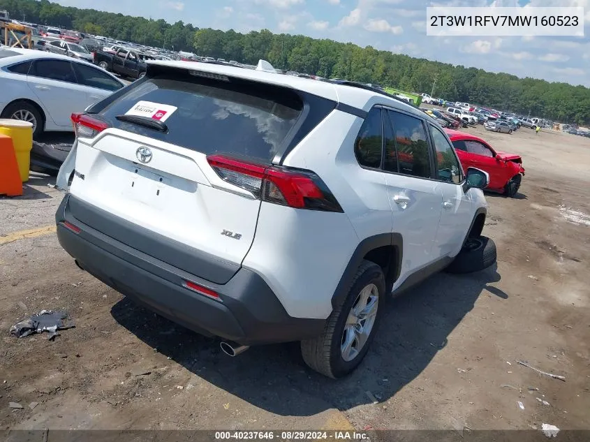 2T3W1RFV7MW160523 2021 Toyota Rav4 Xle