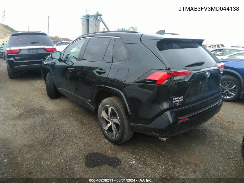 2021 Toyota Rav4 Prime Se VIN: JTMAB3FV3MD044138 Lot: 40238211