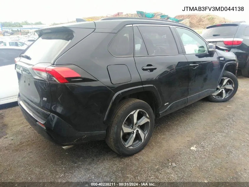 2021 Toyota Rav4 Prime Se VIN: JTMAB3FV3MD044138 Lot: 40238211