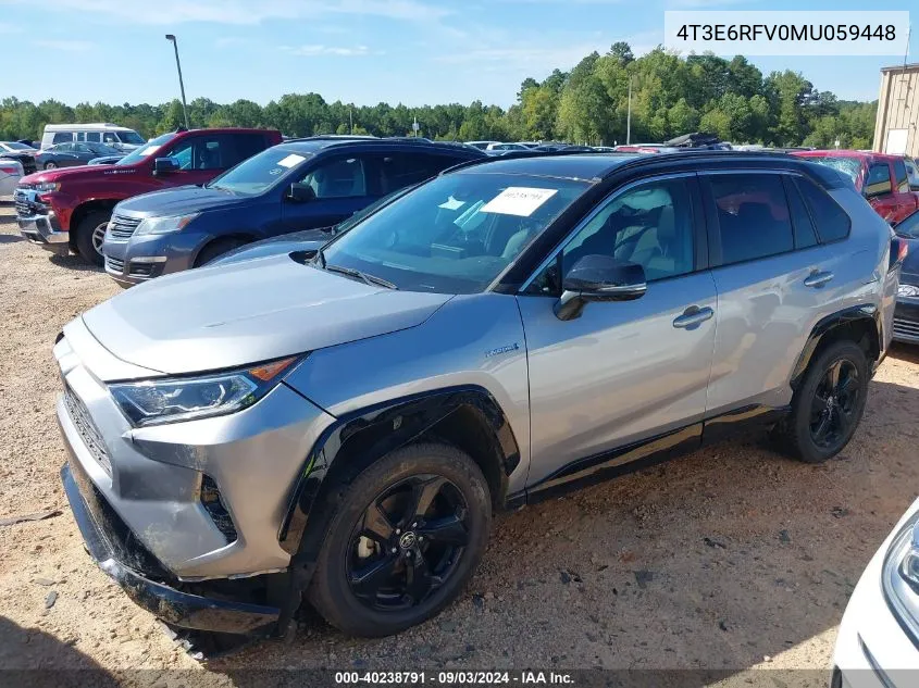 2021 Toyota Rav4 Hybrid Xse VIN: 4T3E6RFV0MU059448 Lot: 40238791