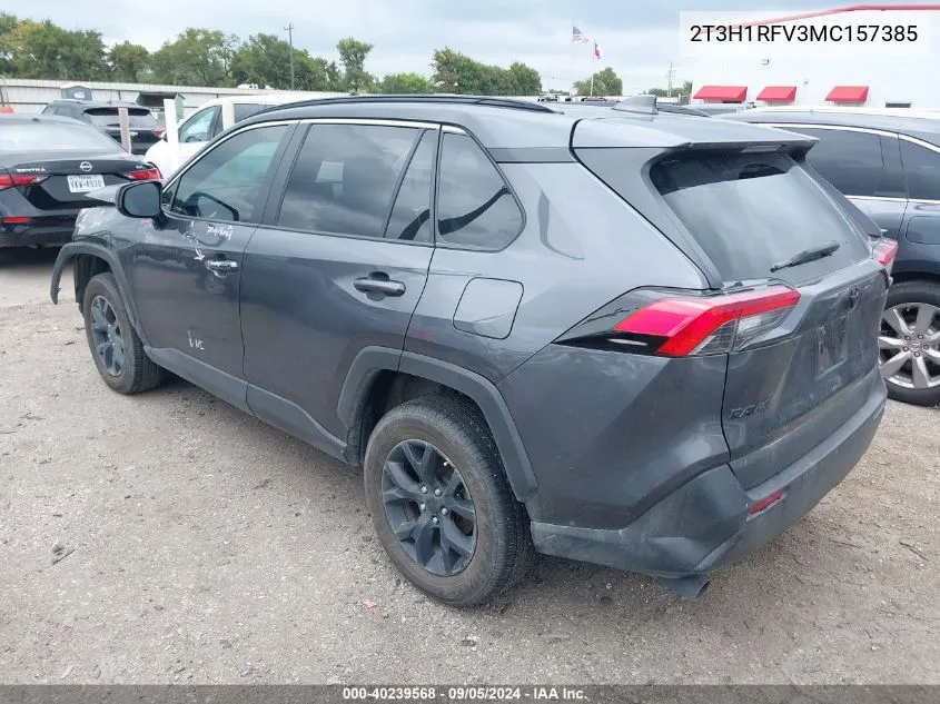 2021 Toyota Rav4 Le VIN: 2T3H1RFV3MC157385 Lot: 40239568