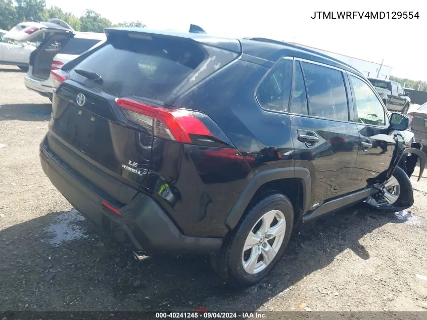 JTMLWRFV4MD129554 2021 Toyota Rav4 Hybrid Le