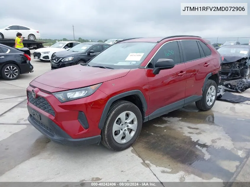 2021 Toyota Rav4 Le VIN: JTMH1RFV2MD072906 Lot: 40242406