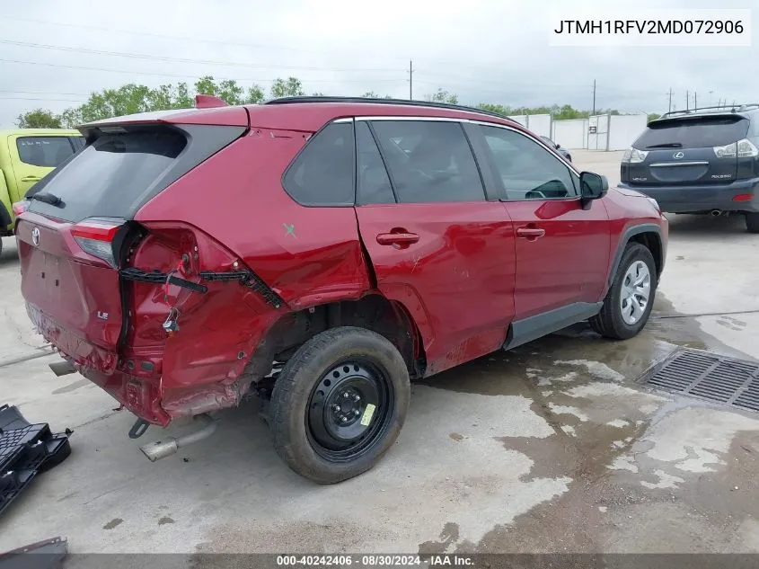 JTMH1RFV2MD072906 2021 Toyota Rav4 Le