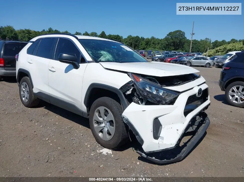 2021 Toyota Rav4 Le VIN: 2T3H1RFV4MW112227 Lot: 40244194