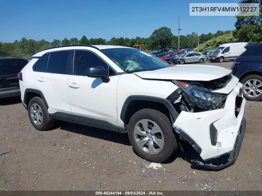 2021 Toyota Rav4 Le VIN: 2T3H1RFV4MW112227 Lot: 40244194