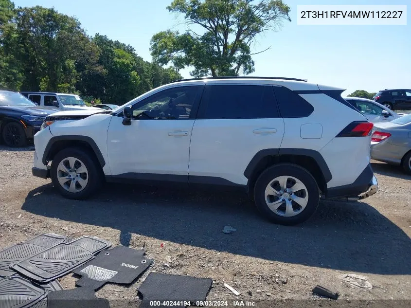 2021 Toyota Rav4 Le VIN: 2T3H1RFV4MW112227 Lot: 40244194