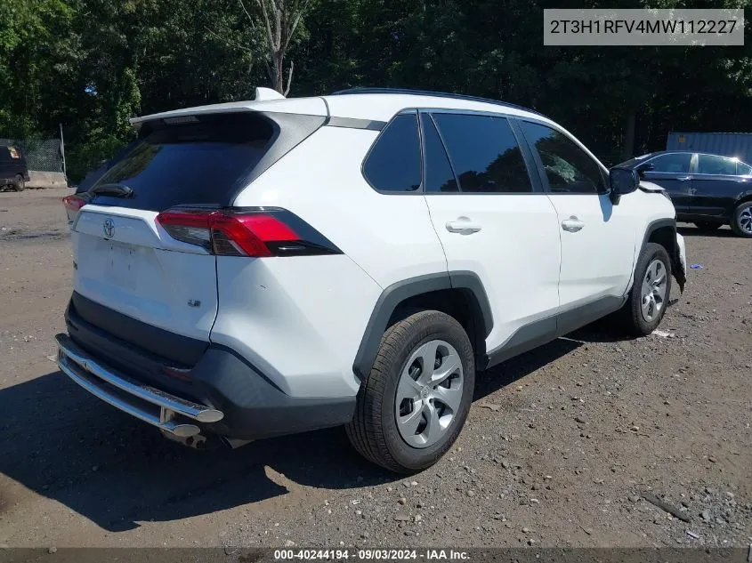 2T3H1RFV4MW112227 2021 Toyota Rav4 Le