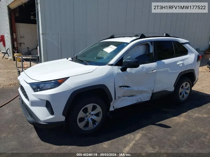 2T3H1RFV1MW177522 2021 Toyota Rav4 Le