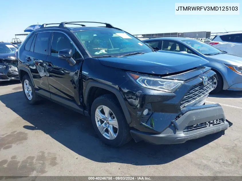 JTMRWRFV3MD125103 2021 Toyota Rav4 Hybrid Xle