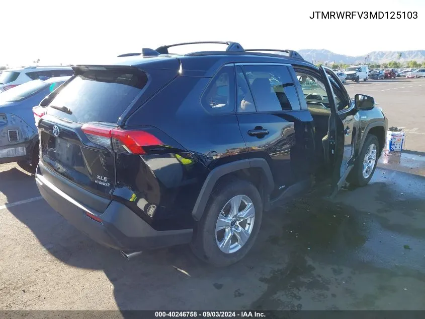 JTMRWRFV3MD125103 2021 Toyota Rav4 Hybrid Xle