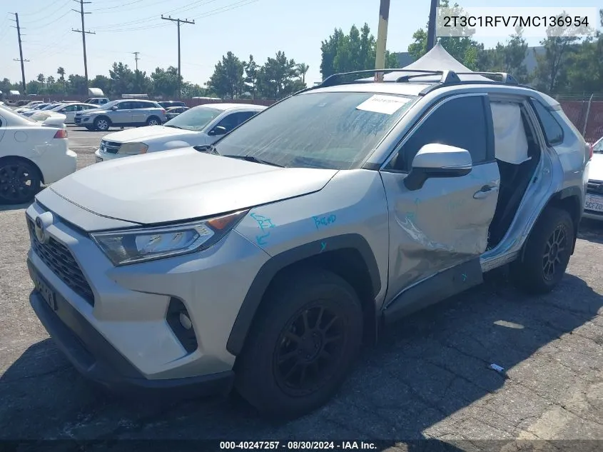 2021 Toyota Rav4 Xle Premium VIN: 2T3C1RFV7MC136954 Lot: 40247257