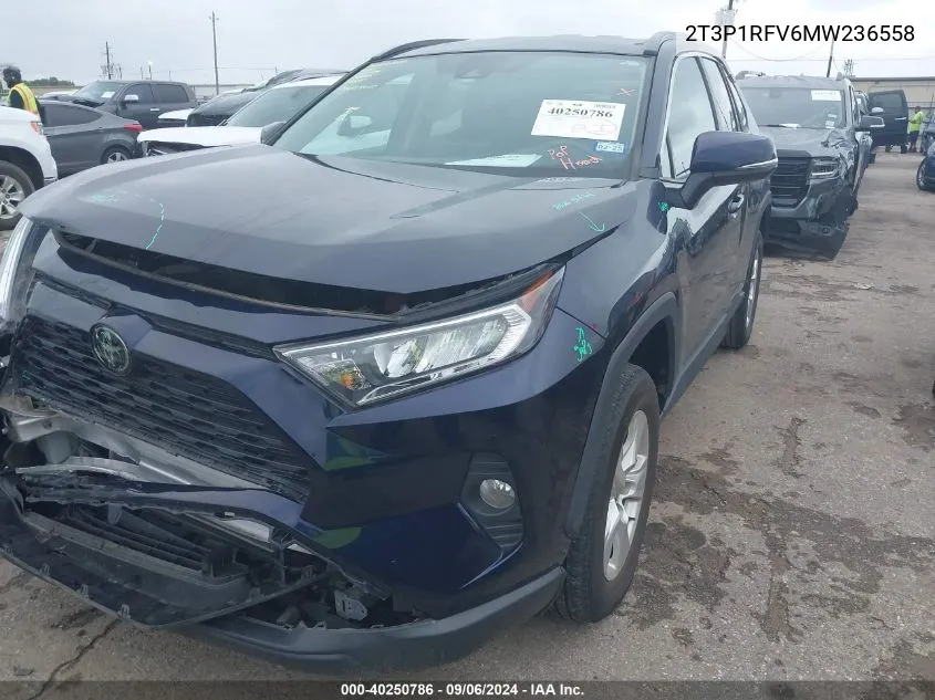 2021 Toyota Rav4 Xle VIN: 2T3P1RFV6MW236558 Lot: 40250786