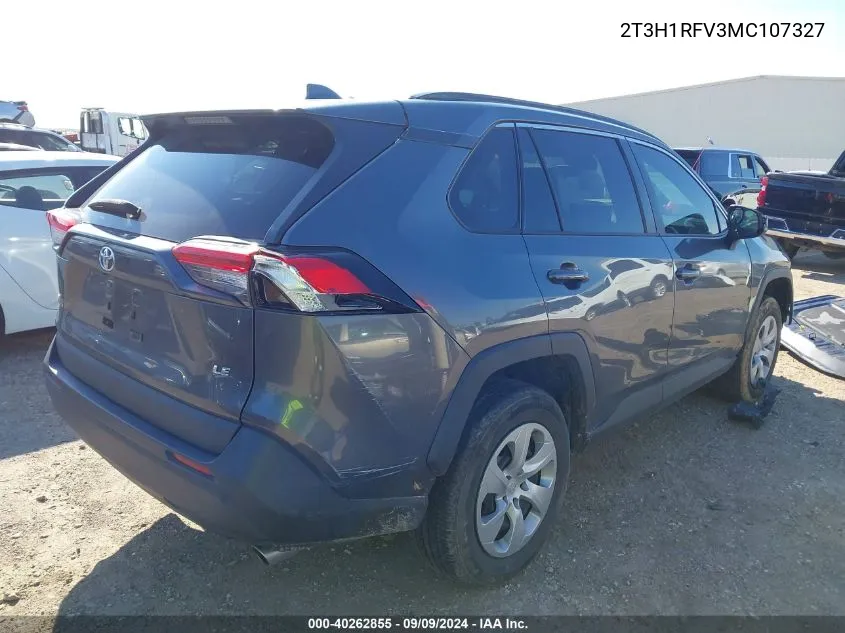 2021 Toyota Rav4 Le VIN: 2T3H1RFV3MC107327 Lot: 40262855