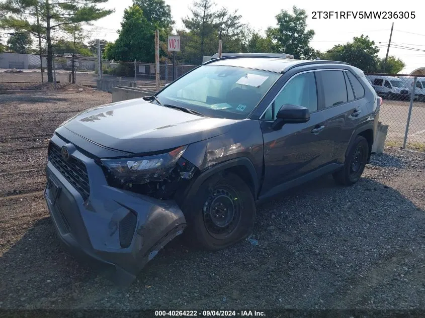 2021 Toyota Rav4 Le VIN: 2T3F1RFV5MW236305 Lot: 40264222