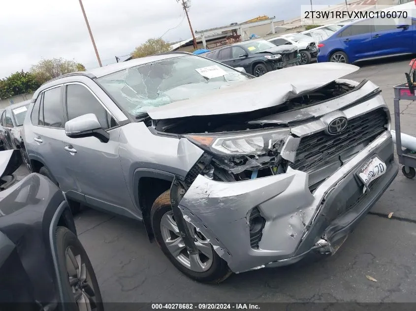 2021 Toyota Rav4 Xle VIN: 2T3W1RFVXMC106070 Lot: 40278682