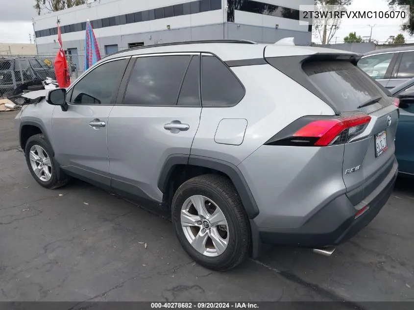 2021 Toyota Rav4 Xle VIN: 2T3W1RFVXMC106070 Lot: 40278682