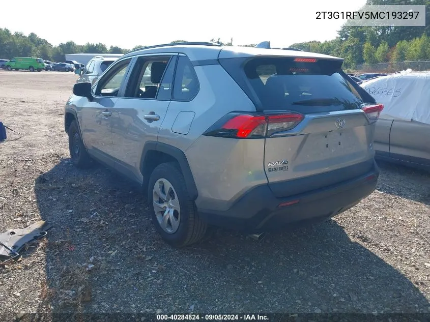 2021 Toyota Rav4 Le VIN: 2T3G1RFV5MC193297 Lot: 40284824