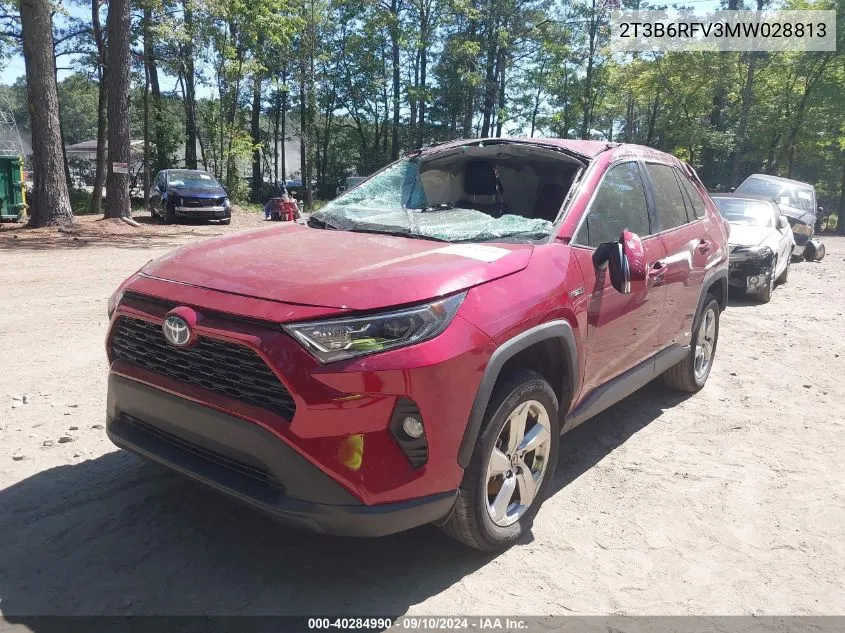 2021 Toyota Rav4 Xle Premium/Xse VIN: 2T3B6RFV3MW028813 Lot: 40284990