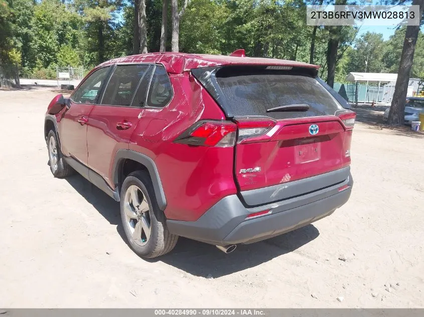 2021 Toyota Rav4 Xle Premium/Xse VIN: 2T3B6RFV3MW028813 Lot: 40284990