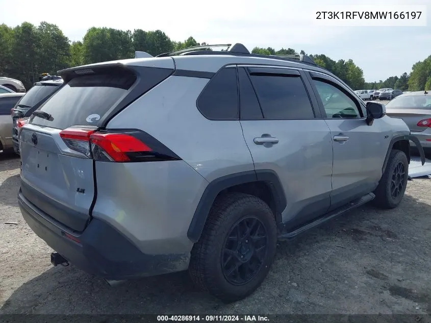 2021 Toyota Rav4 Le VIN: 2T3K1RFV8MW166197 Lot: 40286914