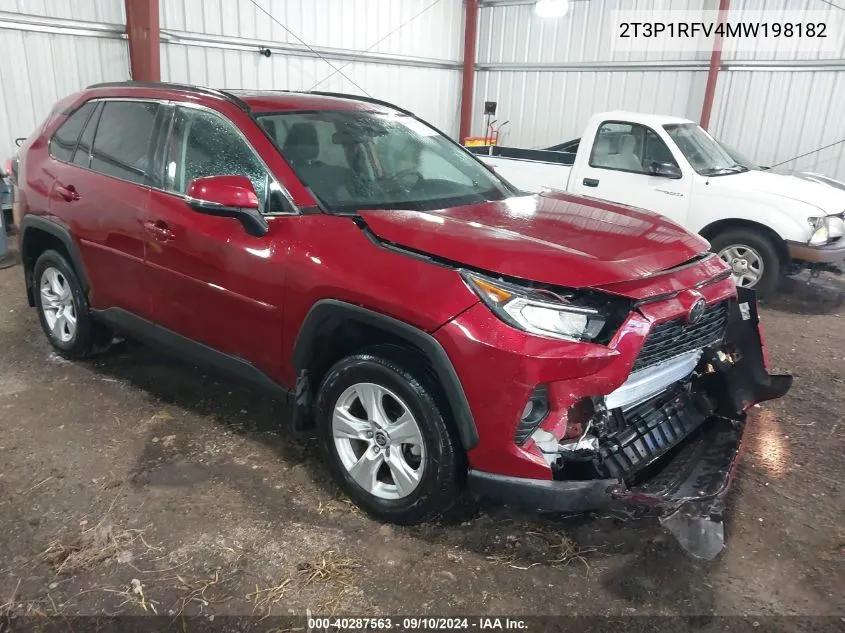 2021 Toyota Rav4 Xle VIN: 2T3P1RFV4MW198182 Lot: 40287563