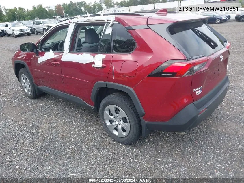 2T3G1RFV6MW210851 2021 Toyota Rav4 Le