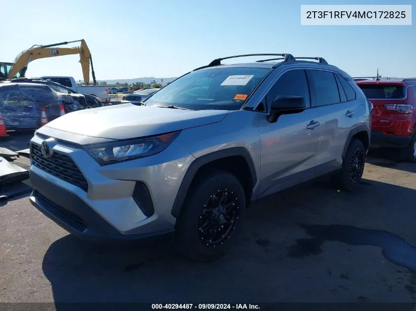 2021 Toyota Rav4 Le VIN: 2T3F1RFV4MC172825 Lot: 40294487