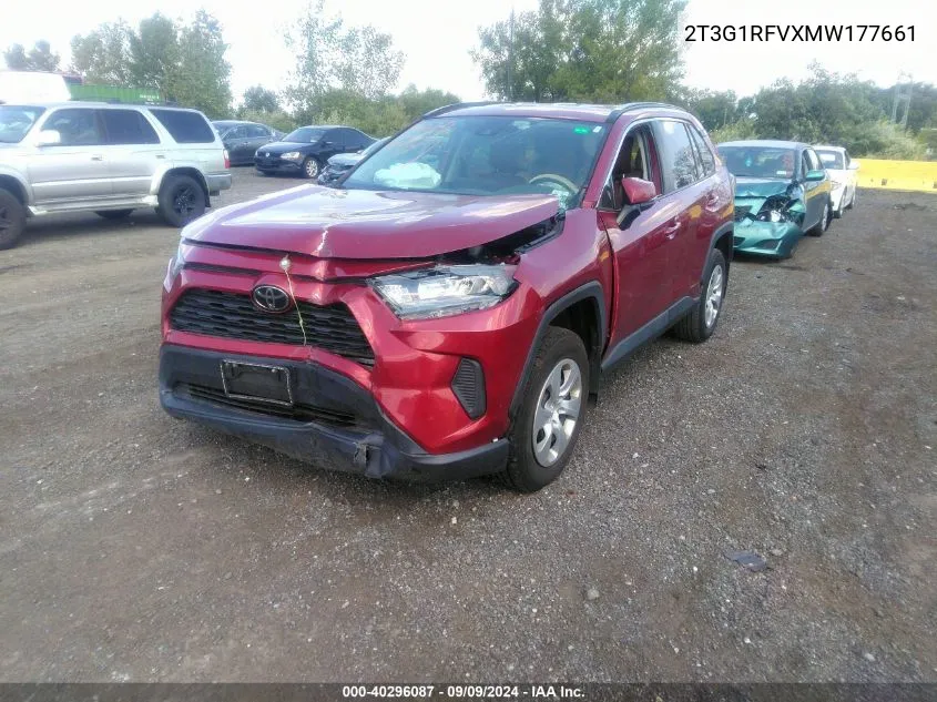 2021 Toyota Rav4 Le VIN: 2T3G1RFVXMW177661 Lot: 40296087