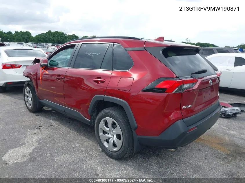 2T3G1RFV9MW190871 2021 Toyota Rav4 Le