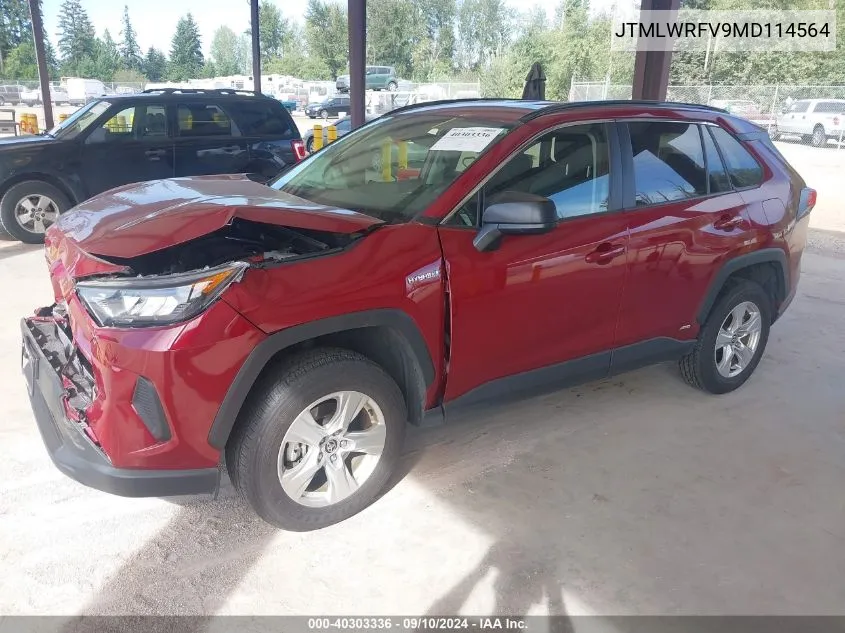 JTMLWRFV9MD114564 2021 Toyota Rav4 Hybrid Le