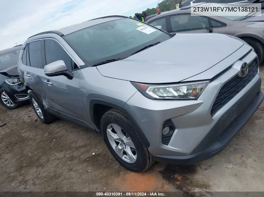 2021 Toyota Rav4 Xle VIN: 2T3W1RFV7MC138121 Lot: 40310391