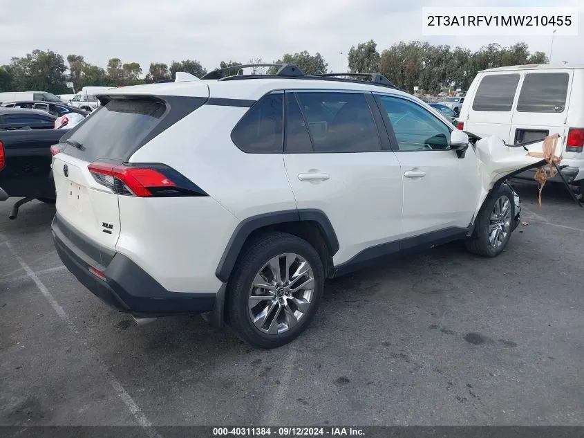 2021 Toyota Rav4 Xle Premium VIN: 2T3A1RFV1MW210455 Lot: 40311384