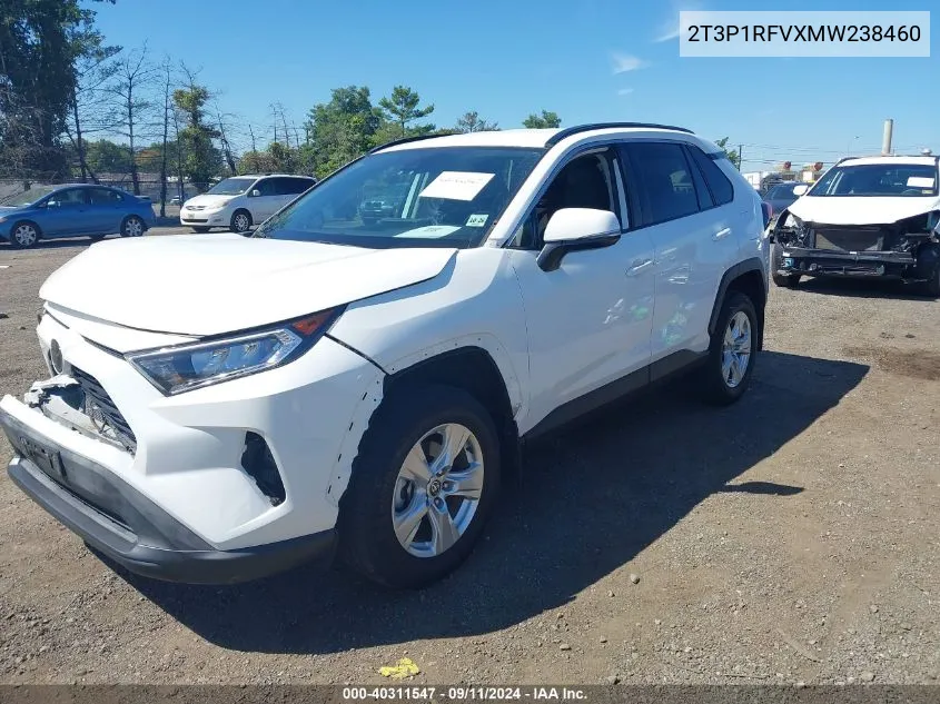 2T3P1RFVXMW238460 2021 Toyota Rav4 Xle