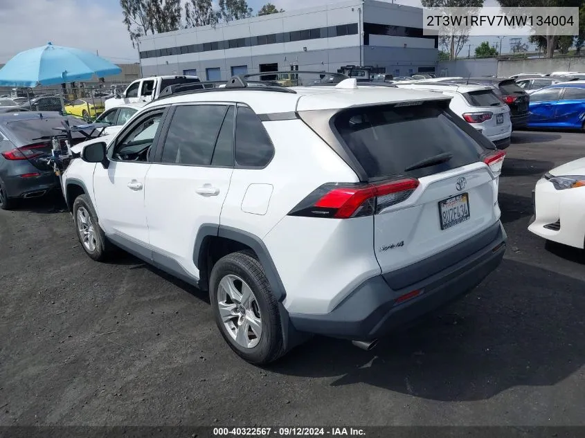 2021 Toyota Rav4 Xle VIN: 2T3W1RFV7MW134004 Lot: 40322567