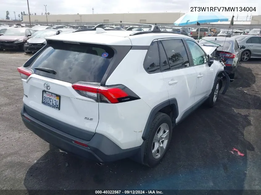 2021 Toyota Rav4 Xle VIN: 2T3W1RFV7MW134004 Lot: 40322567