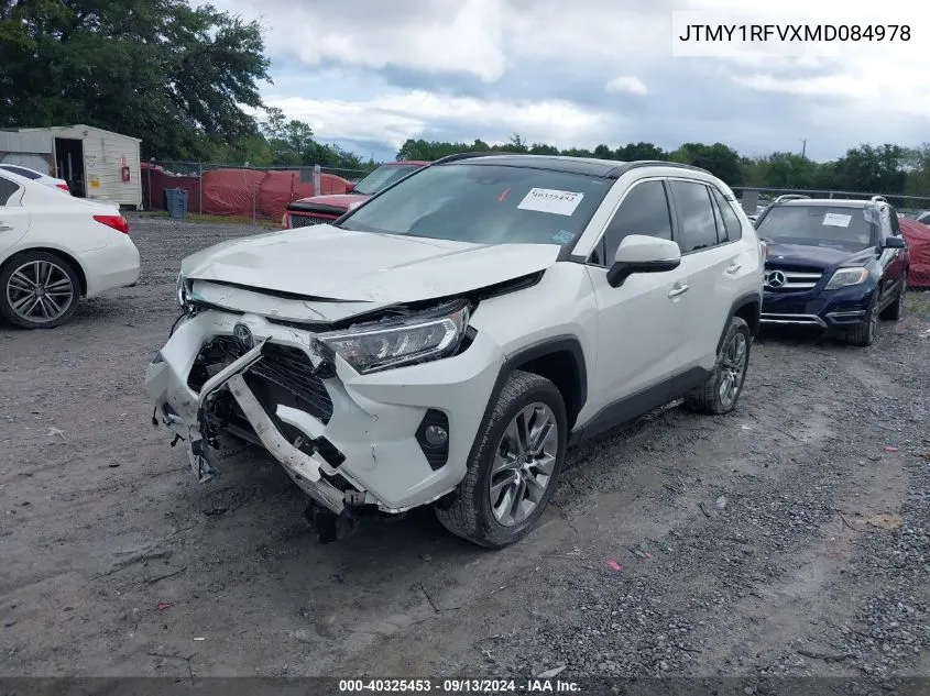 2021 Toyota Rav4 Limited VIN: JTMY1RFVXMD084978 Lot: 40325453