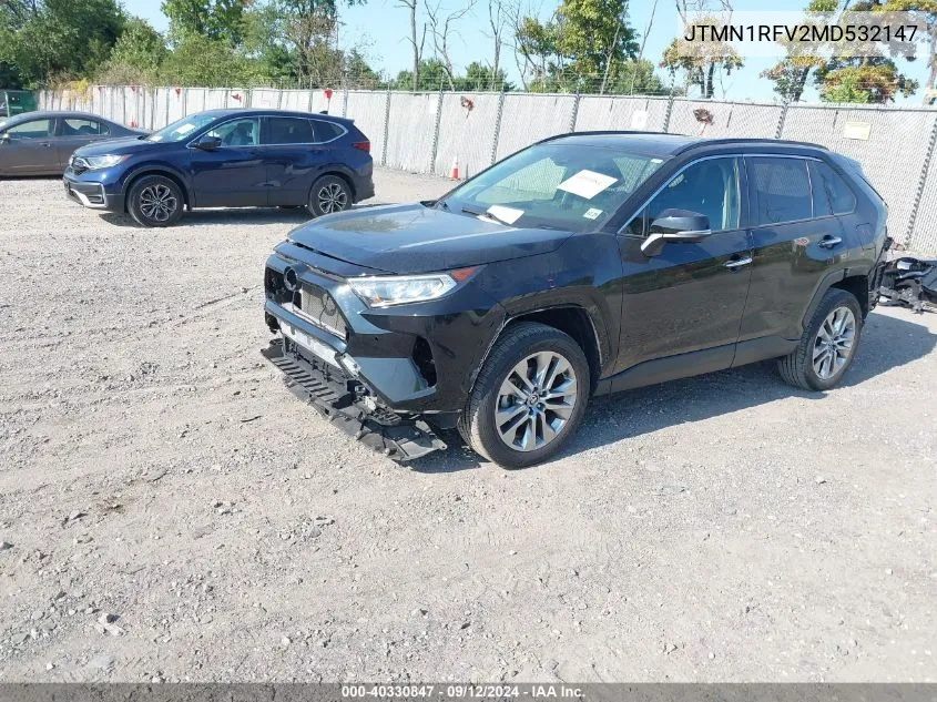 2021 Toyota Rav4 Limited VIN: JTMN1RFV2MD532147 Lot: 40330847