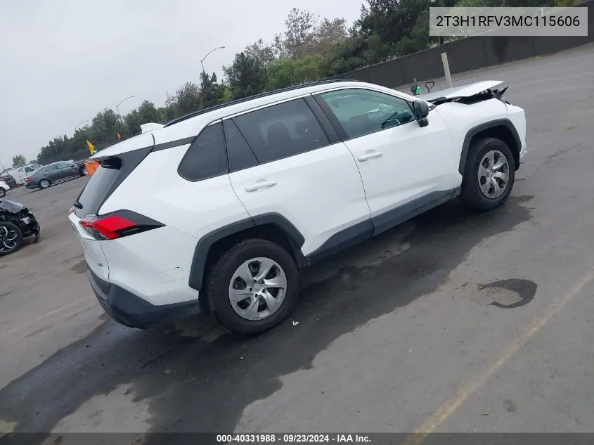 2T3H1RFV3MC115606 2021 Toyota Rav4 Le