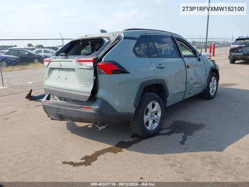 2T3P1RFVXMW152100 2021 Toyota Rav4 Xle