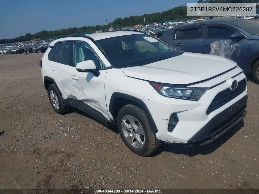 2021 Toyota Rav4 Xle VIN: 2T3P1RFV4MC226287 Lot: 40344299