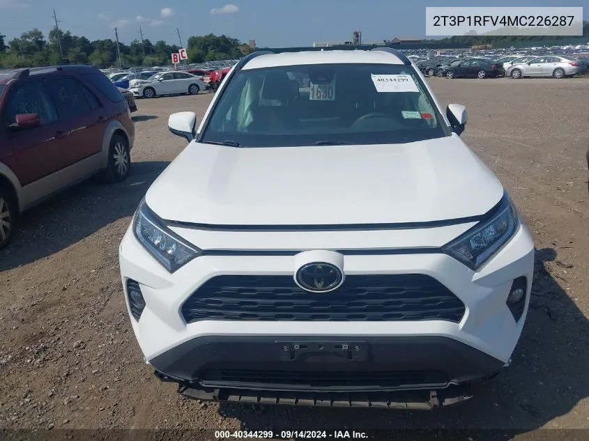 2021 Toyota Rav4 Xle VIN: 2T3P1RFV4MC226287 Lot: 40344299